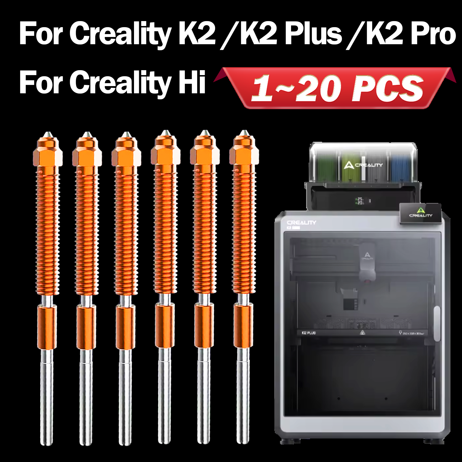 Nozzle 0.4Mm Hardened - Unicorn Hardened Steel Nozzle for Creality