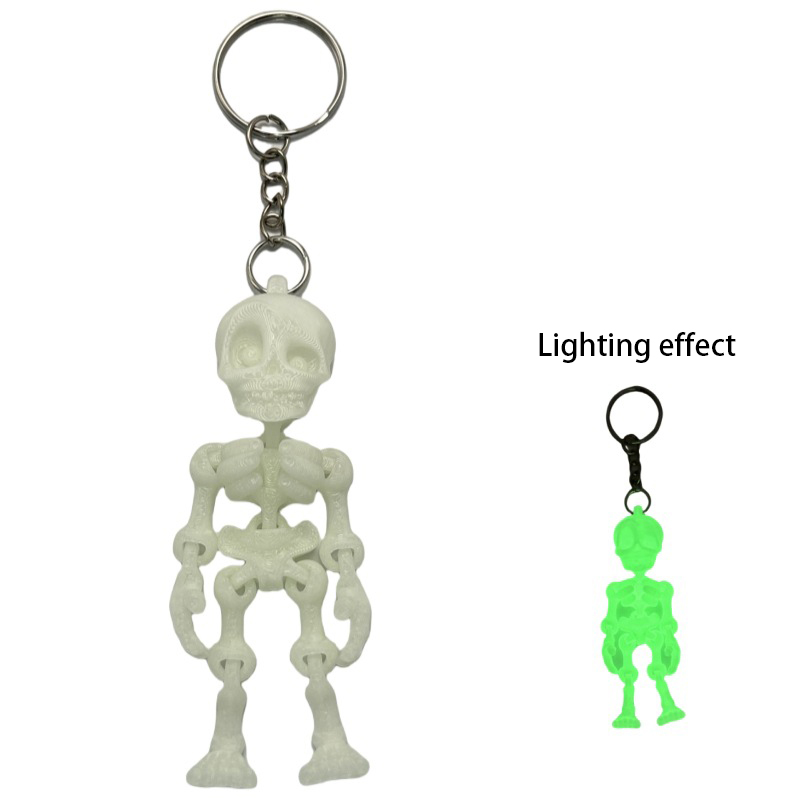 3D Printing Excavator - Toys Skeleton Keychain Safe Plastic Skeleton