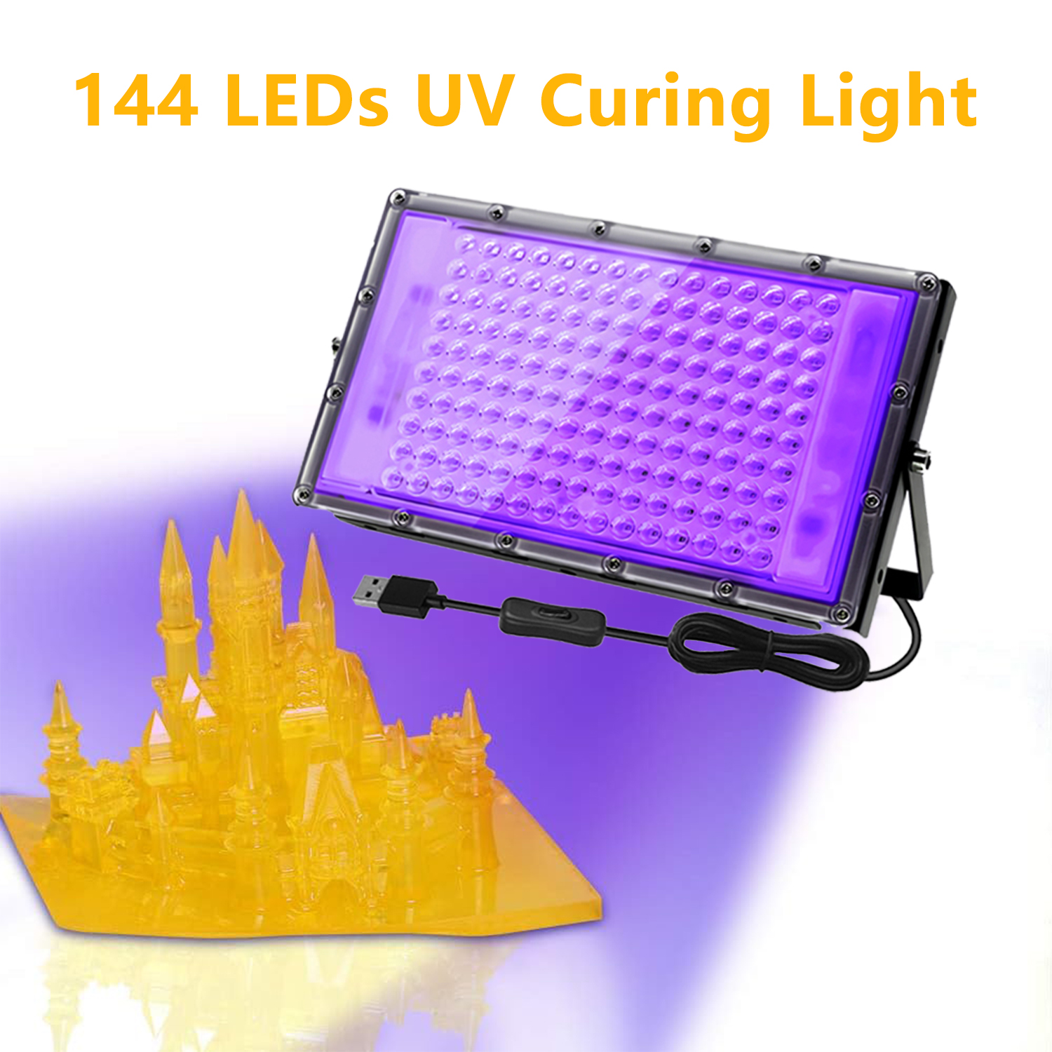 Enclosure 3D Printing - 144 LEDs 3D Printing UV Curing