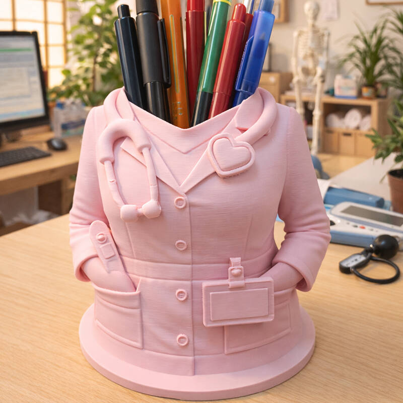 Enclosure 3D Printing - 3D Printed Doctor Nurse Figurine Pen