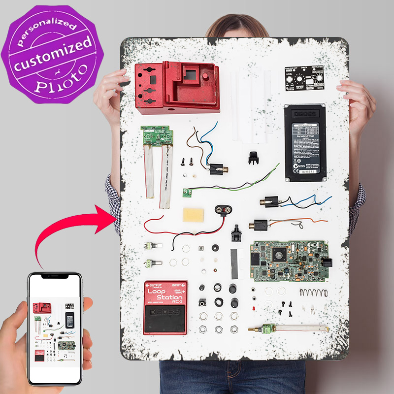 Red Loop Pedal Poster Retro 3D – 3D Printing Wall Loops recenzja i cena
