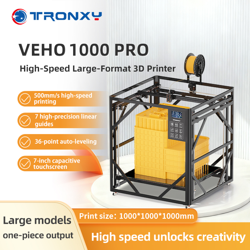 FDM 3D Printer VEHO 1000 PRO 5 – 3D Printing Klipper recenzja i cena
