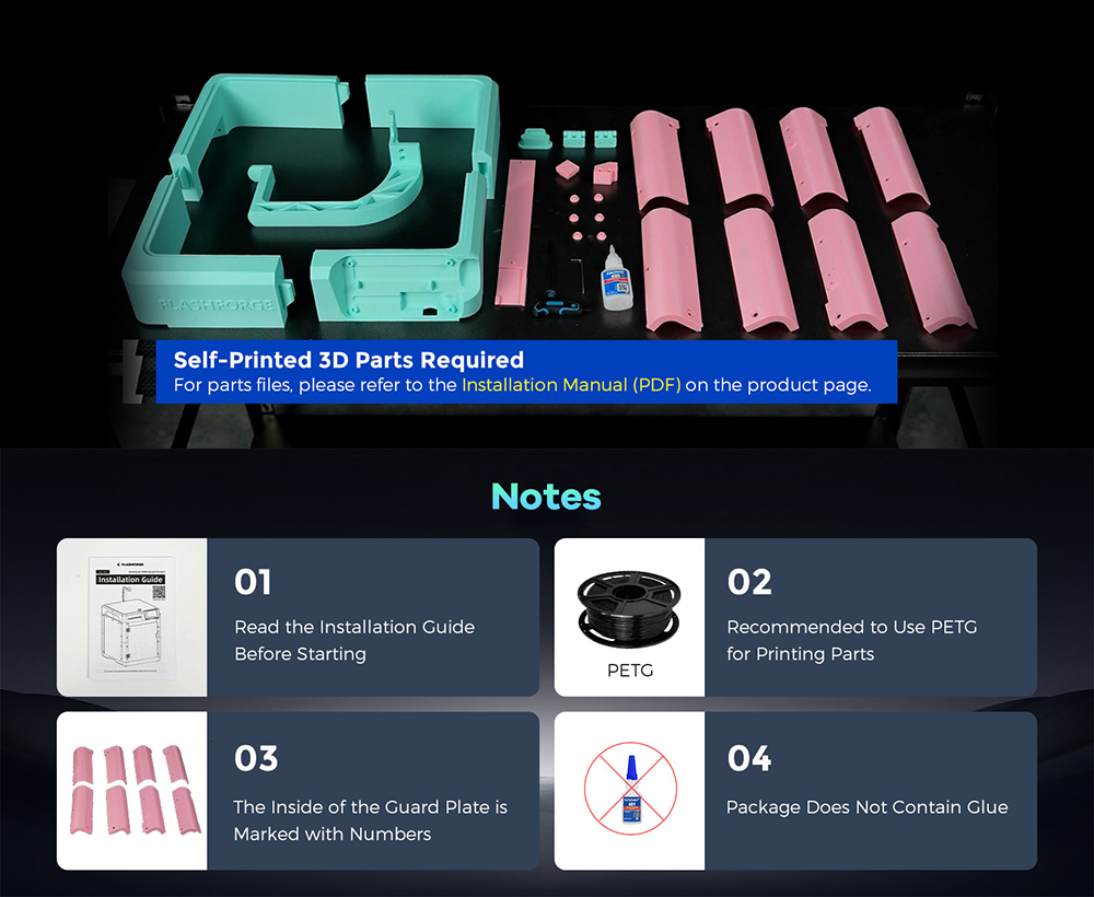 FLASHFORGE Enclosure Panel Kit – Enclosure 3D Printing recenzja i cena