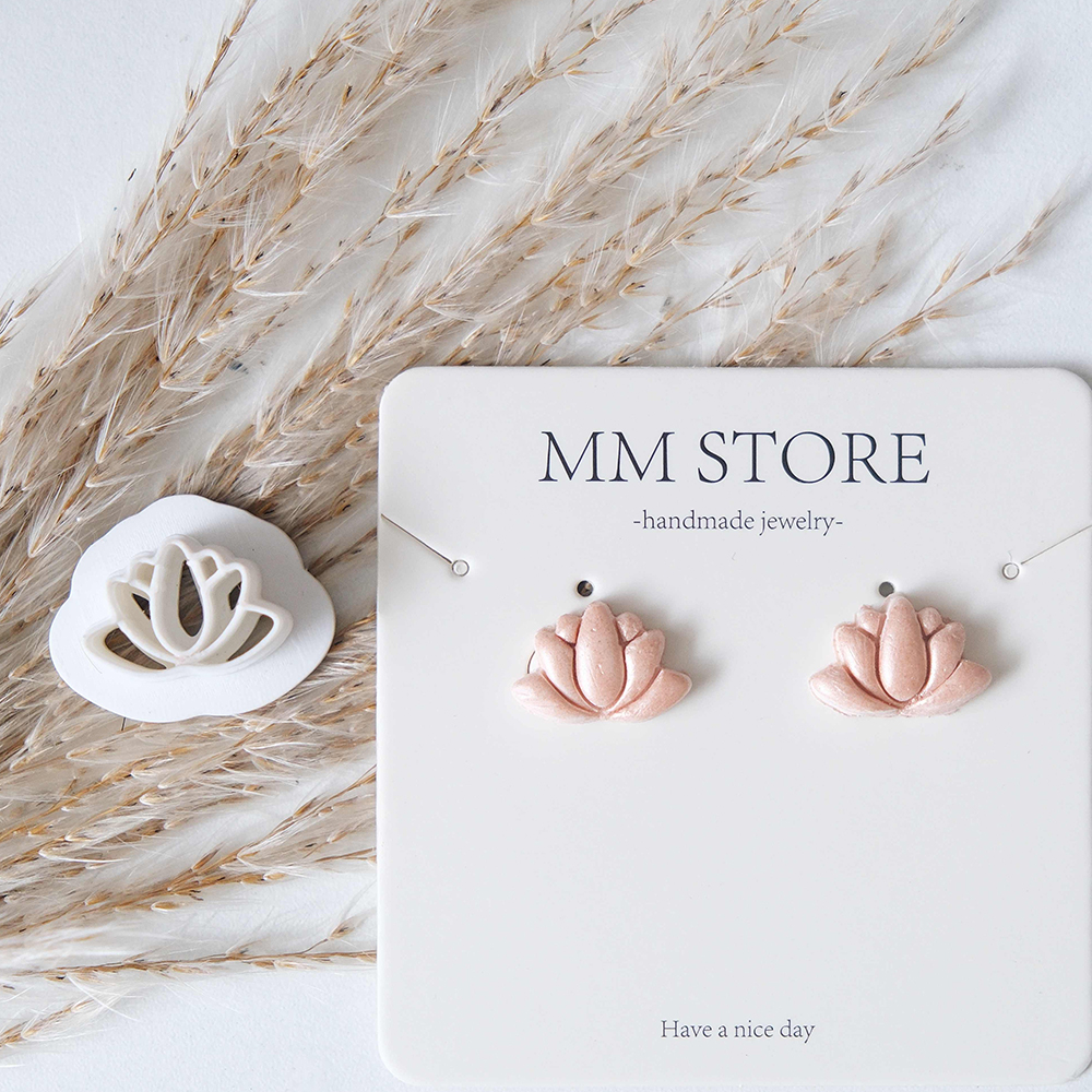 1pc Lotus Flower Clay Cutters  – 3D Printing Earrings recenzja i cena