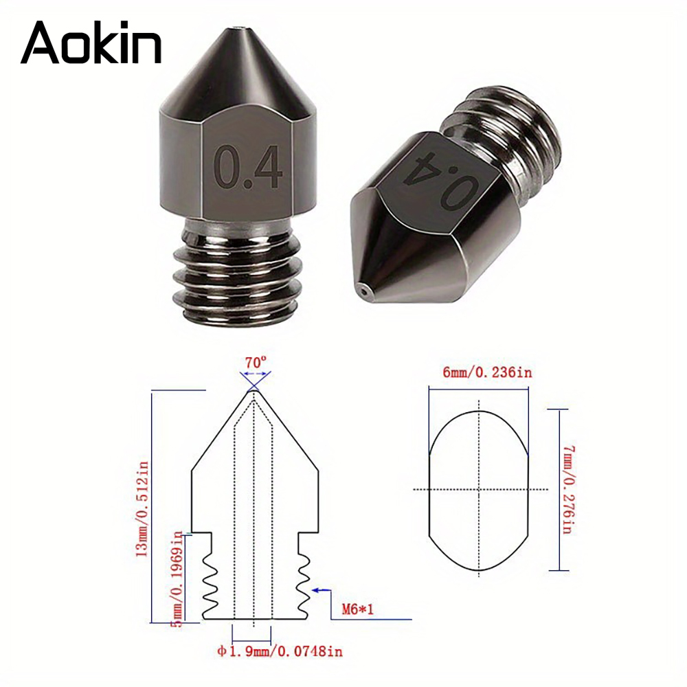1/5/10PCS MK8 Nozzle Upgrade H – Nozzle 0.4Mm Hardened recenzja i cena