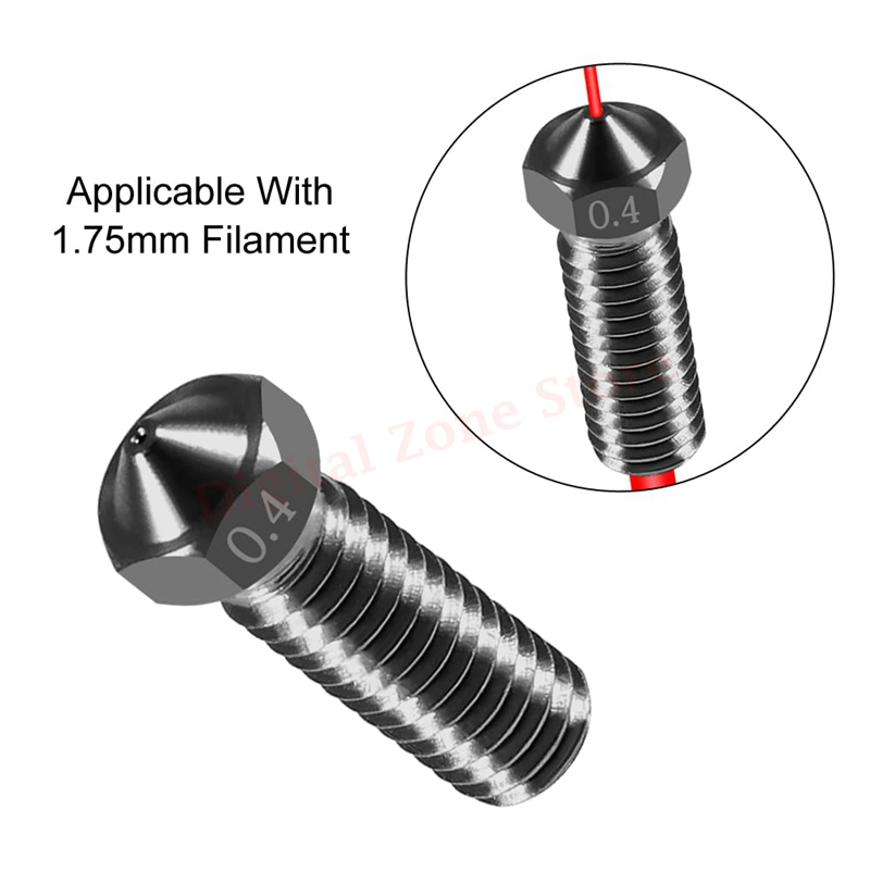 10pcs V6 Hardened Steel Volcan – Nozzle 0.4Mm Hardened recenzja i cena