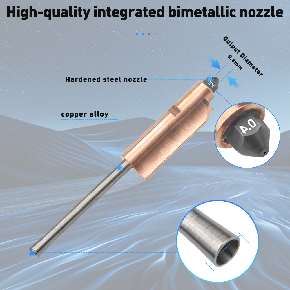 Bimetallic Nozzle For Flashfor – Nozzle 0.4Mm Hardened recenzja i cena