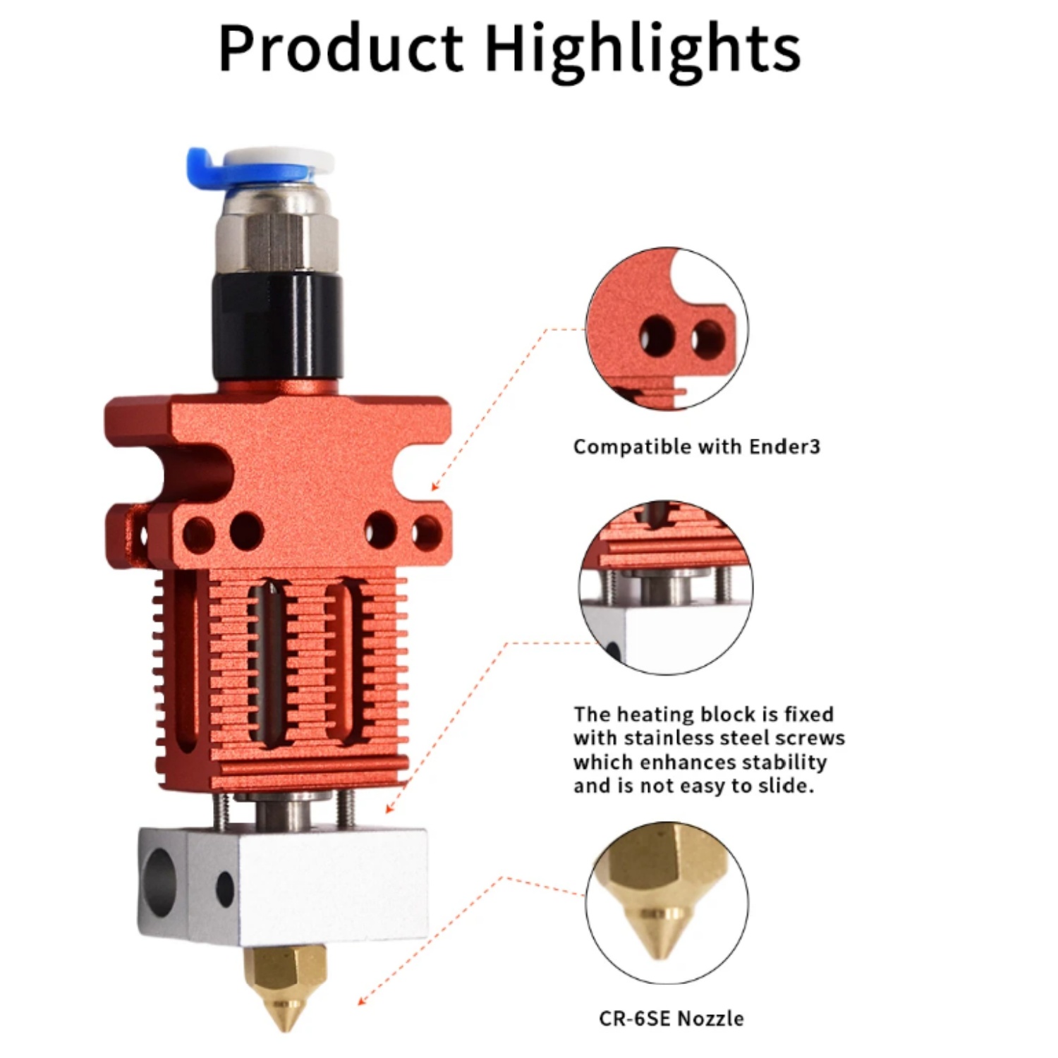 Creality CR-6 SE Hotend Kit, A – Silicone Sock Hotend recenzja i cena