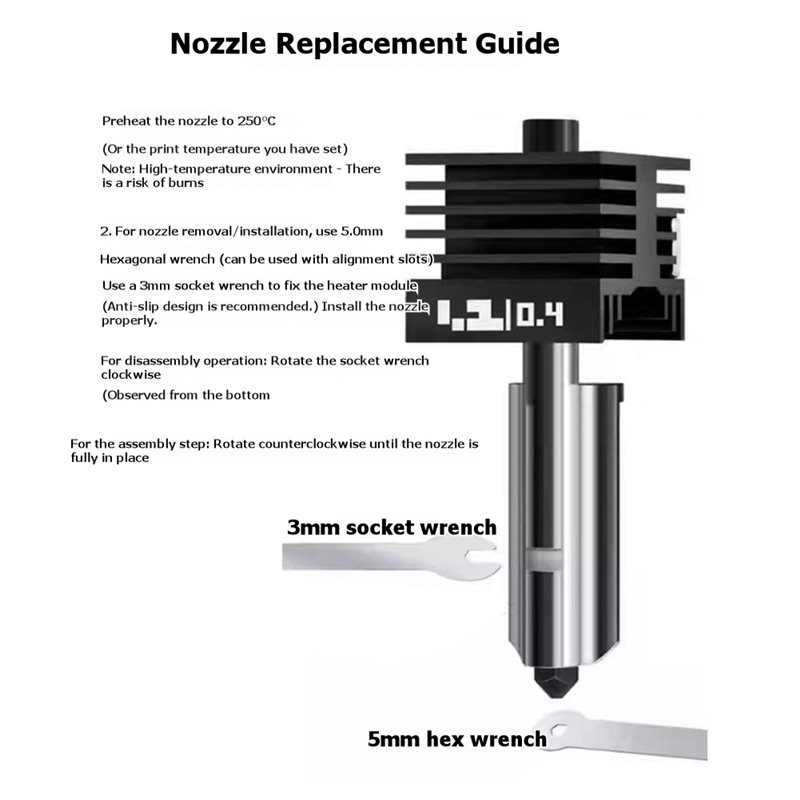 For Bambu Lab P2S/P2SC Compati – Nozzle 0.4Mm Hardened recenzja i cena