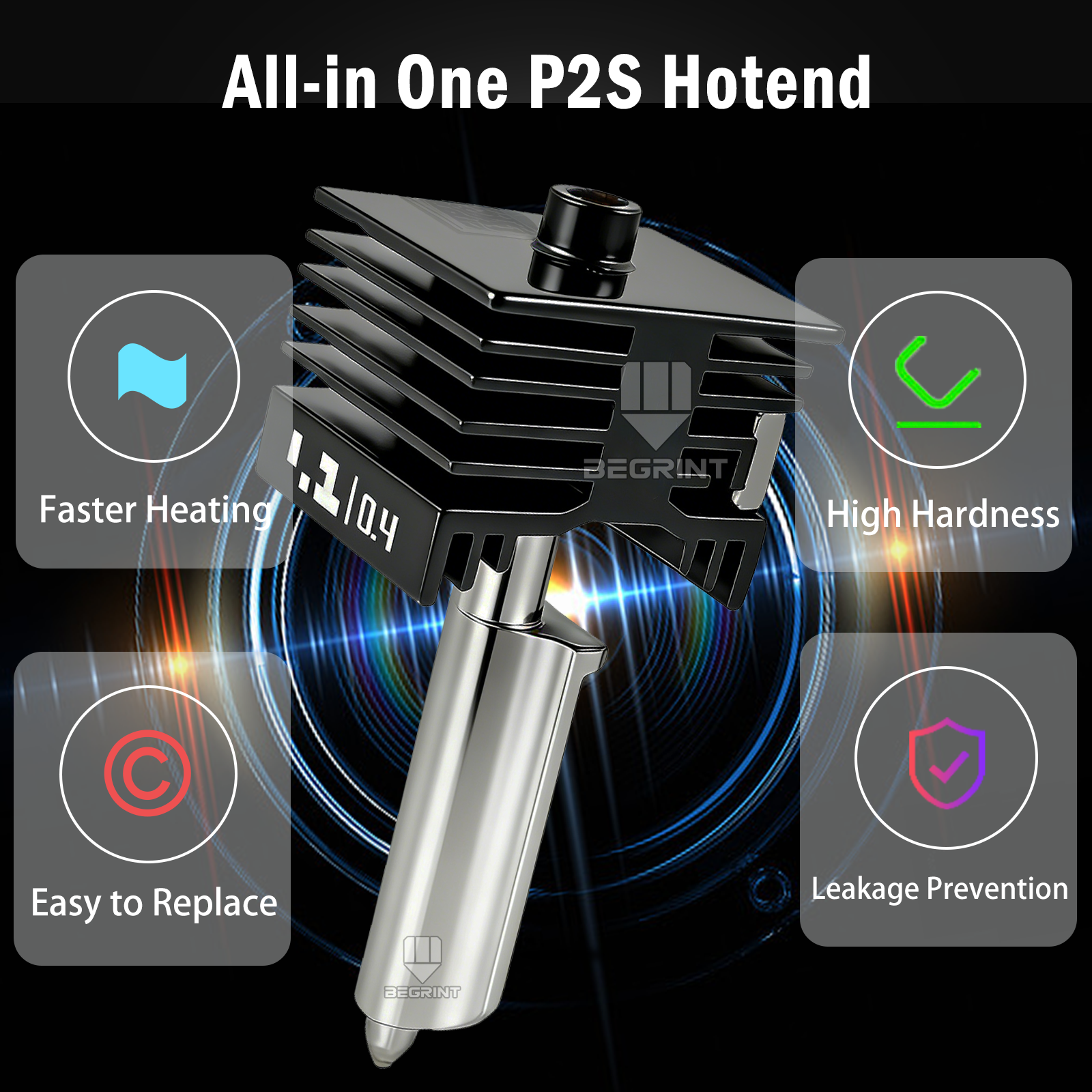 New Integrated Hotend For Bamb – Nozzle 0.4Mm Hardened recenzja i cena