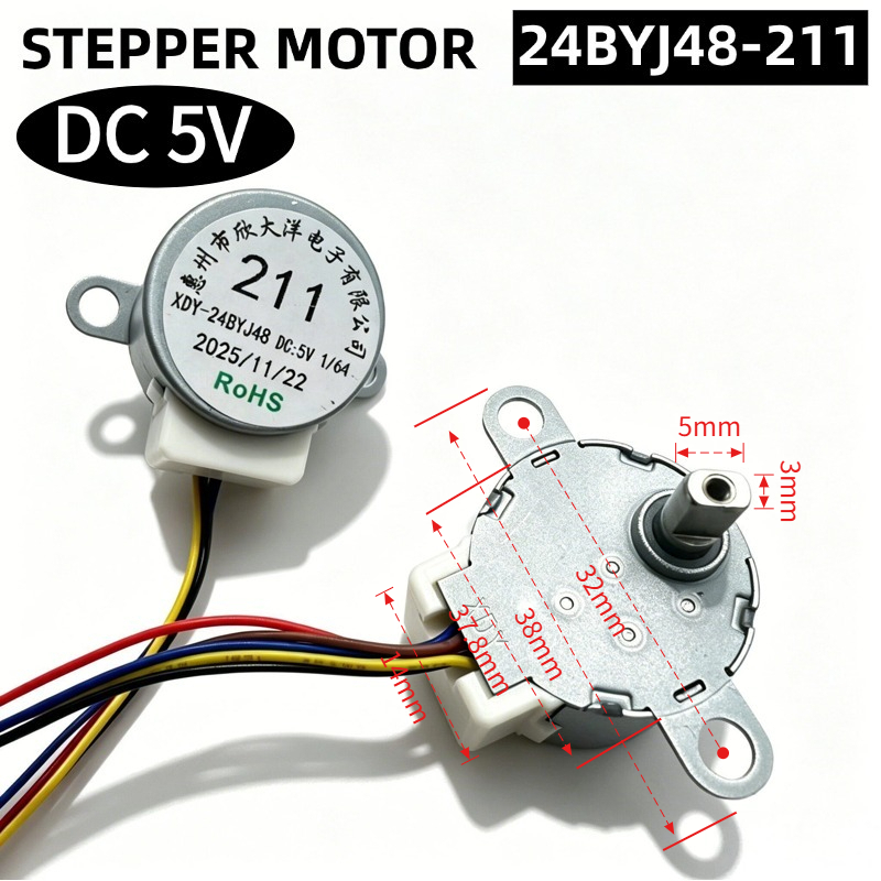 DC 5V 1:64 stepper motor 24BYJ – Stepper Motor recenzja i cena