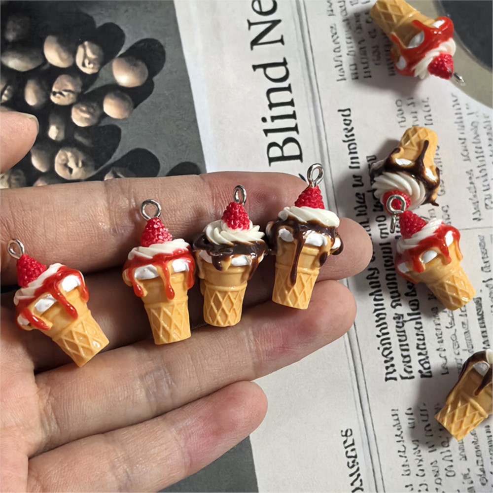 10Pcs Cute 3D Simulation Food  – 3D Printing Earrings recenzja i cena