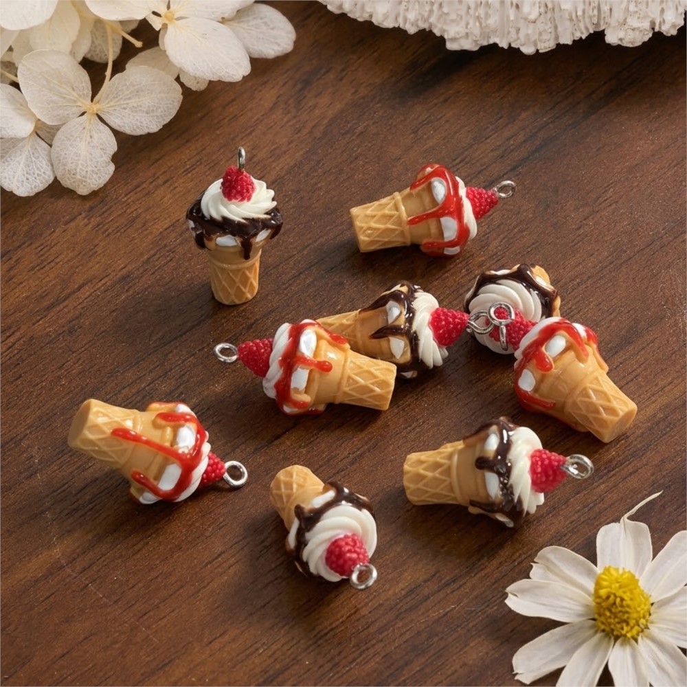10Pcs Cute 3D Simulation Food  – 3D Printing Earrings recenzja i cena