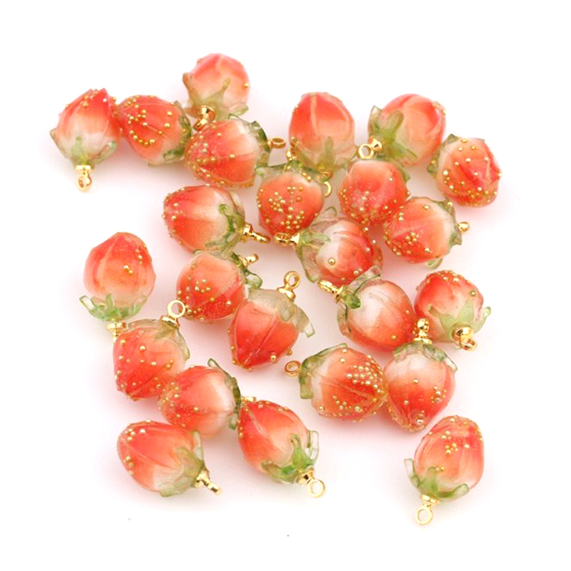 3D Strawberry Fruit Resin Char – 3D Printing Earrings recenzja i cena