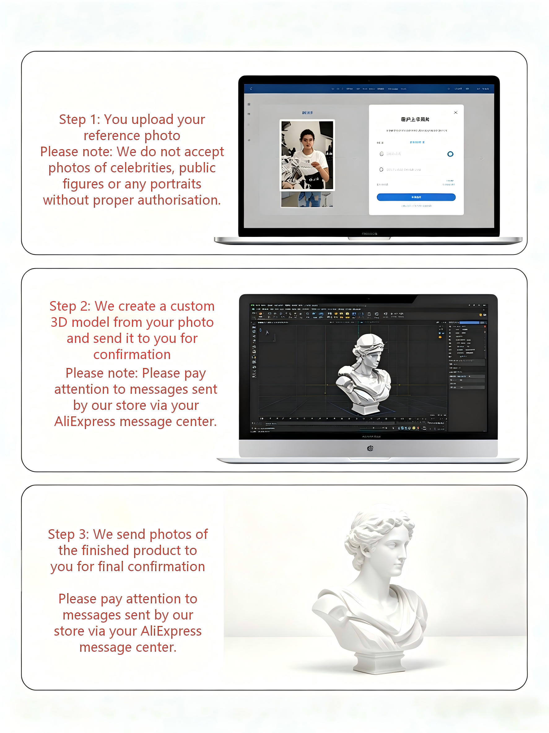 Custom 3D Bust Figurine, Perso – 3D Printing And Additive Manufacturing recenzja i cena