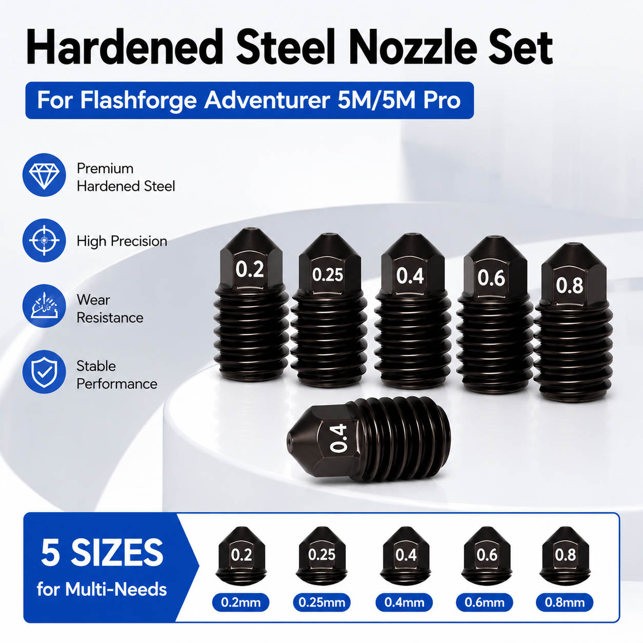 For Flashforge Adventurer 5M ( – Nozzle 0.4Mm Hardened recenzja i cena