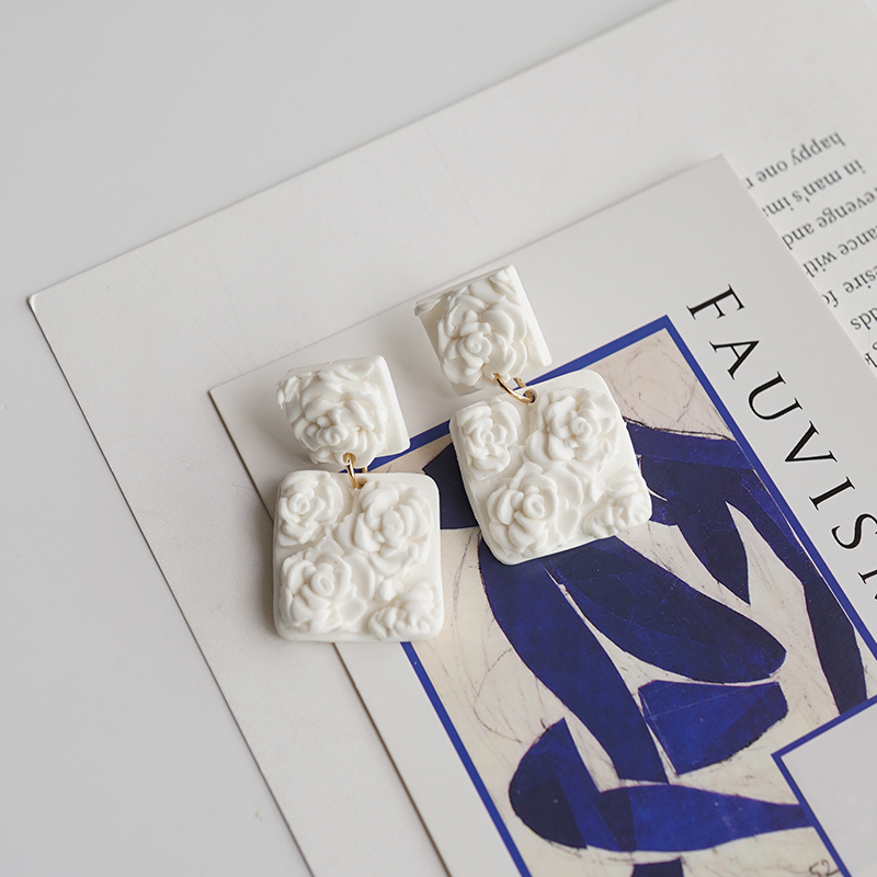 Solid Multi-Color Square Chip  – 3D Printing Earrings recenzja i cena