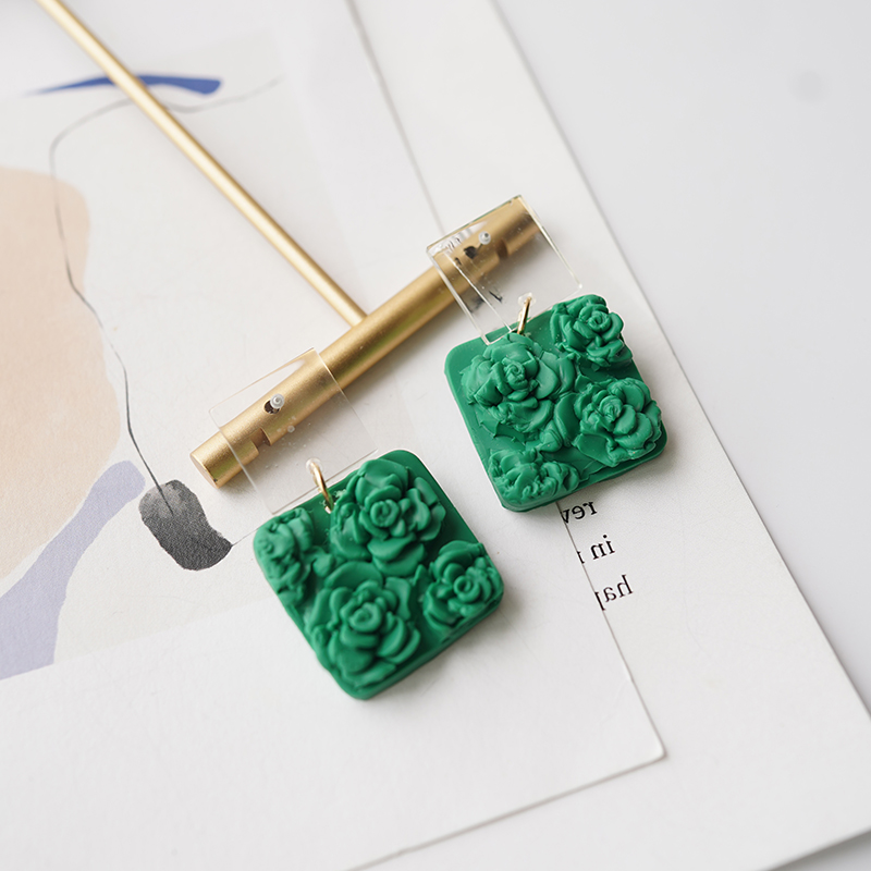 Solid Multi-Color Square Chip  – 3D Printing Earrings recenzja i cena